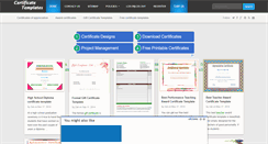 Desktop Screenshot of free-certificate-templates.net