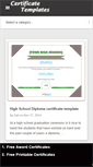 Mobile Screenshot of free-certificate-templates.net