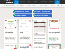 Tablet Screenshot of free-certificate-templates.net